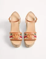 Valentino Vlogo Signature Cherryfic Pattern Wedge Sandal 120Mm - Image 6